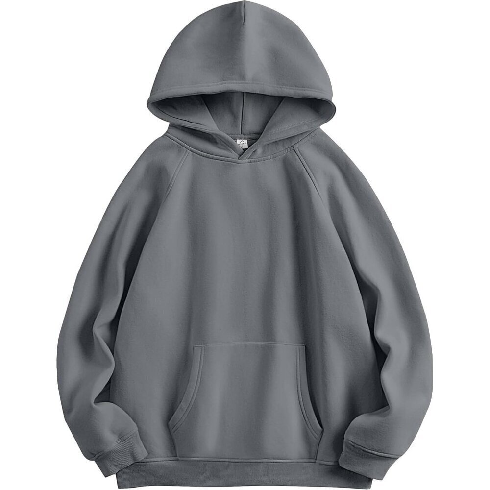 Women Grey Hoodies Oversized Fleece Long Sleeve Comfy Casual Sweatshirts